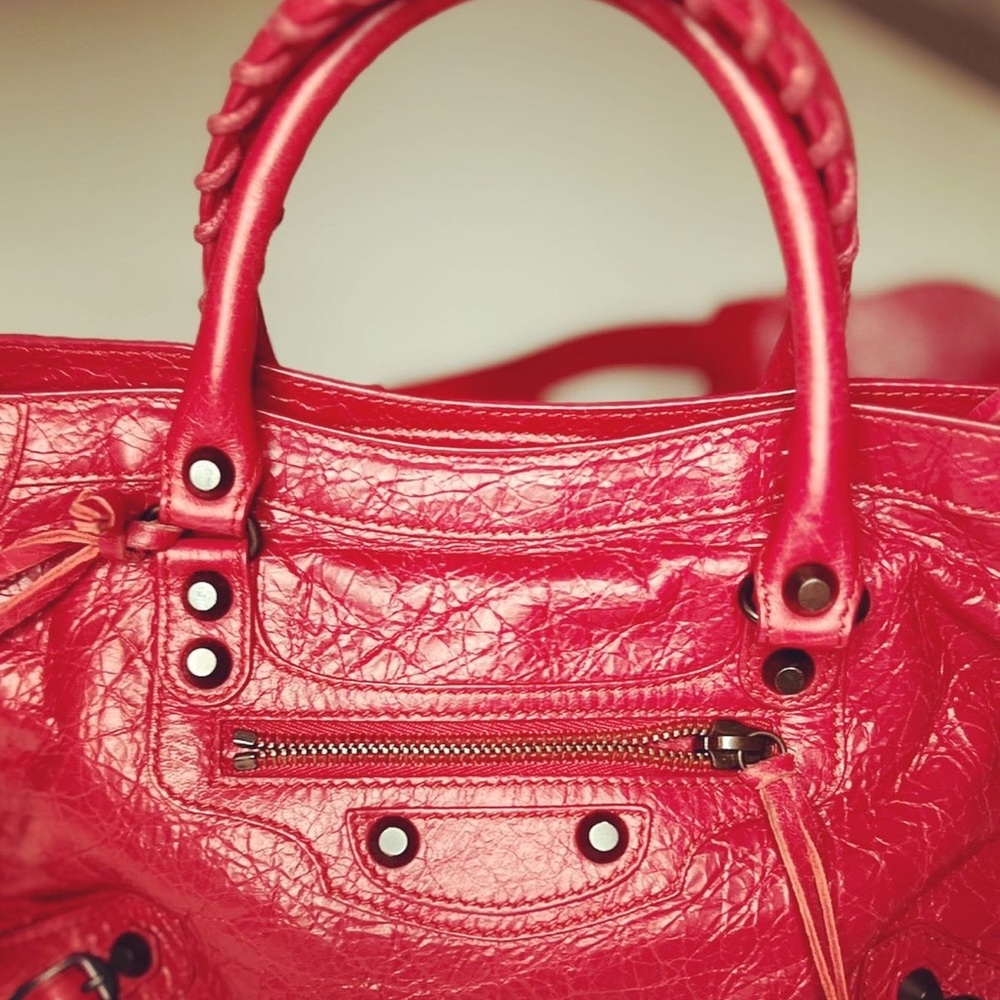 Balenciaga Small Red City Bag - Picture 3 of 6